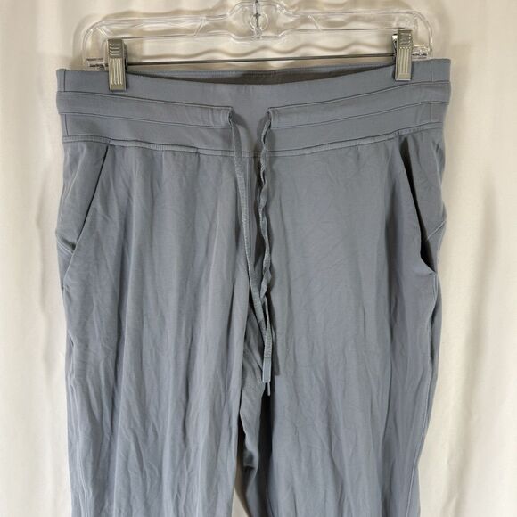 Lululemon Atheltica Joggers Women's 10 Blue Pockets Drawstring Elastic Waist - Picture 2 of 11
